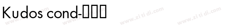 Kudos cond字体转换
